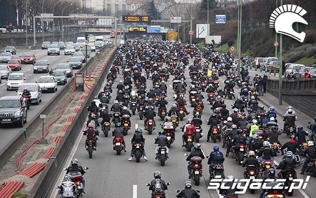 strajk motocyklistow francja