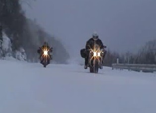 Motocyklami zima na Przyladek Polnocny