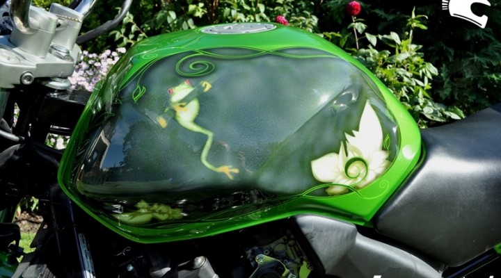 motocykl malowany aerografem efekt koncowy