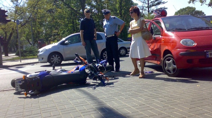 Wypadek na motocyklu