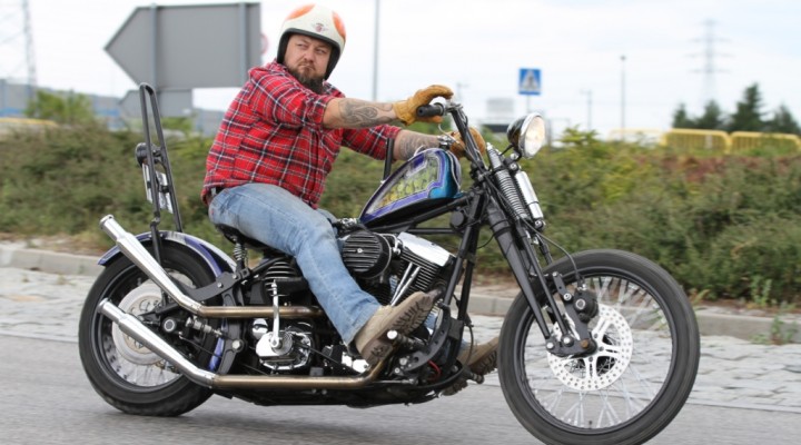 Harley Davidson Softail Evo Custom w akcji z