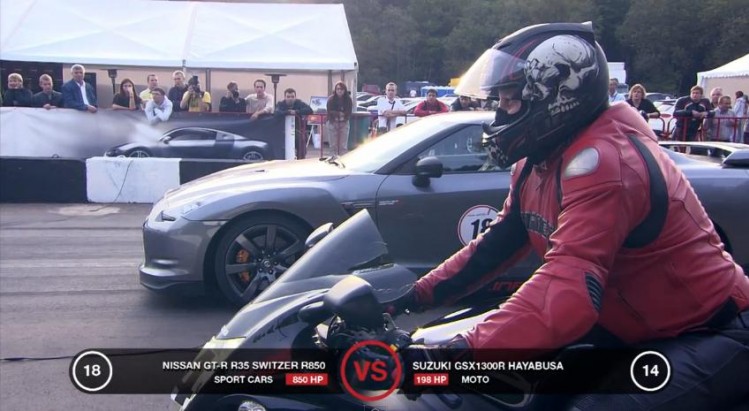 Nissan skyline r35 vs suzuki hayabusa #5