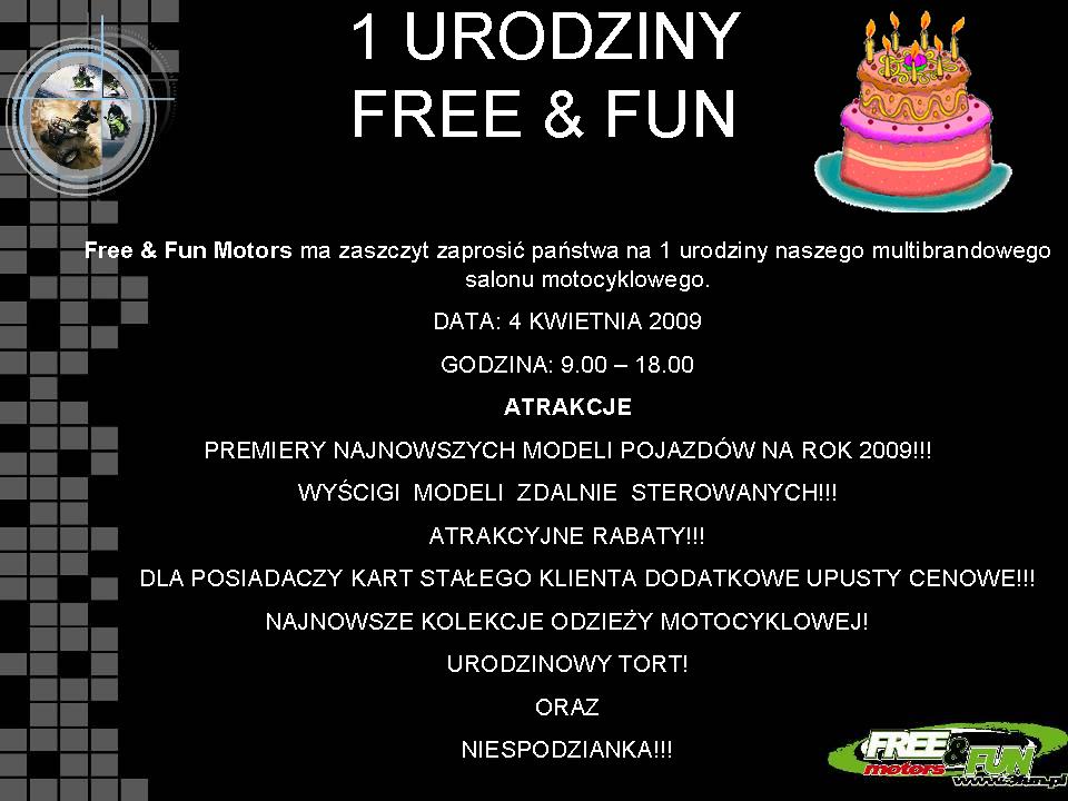 Free Fun urodziny