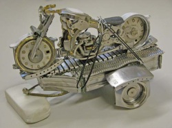 motocykl zegar na przyczepce