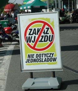 Zakaz wjazdu dla samochodow Motocyklowa niedziela BP Poznan