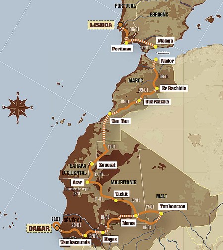Dakar 2007 mapa