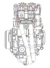 Aprilia v-4 engine