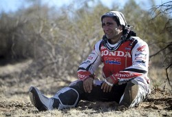 Paulo Goncalves po spaleniu motocykla