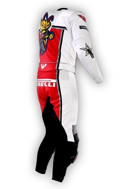 PSI kombinezon bialo czerwony