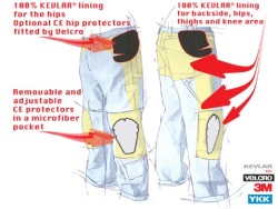 Dzisiejsze jeansy motocyklowe rowniez maja wbudowane ochraniacze kolan