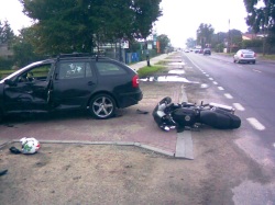 Wypadek motocyklowy Modlinska Jablonna
