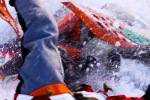 Jazda na oponach kolcowanych snieg KTM i ogien