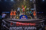 podium Rob Adelberg Maikel Melero Remi Bizouard Diverse Night Of The Jumps Ergo Arena 2015