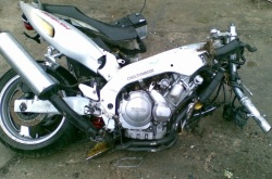 Wypadek motocyklowy Yamaha