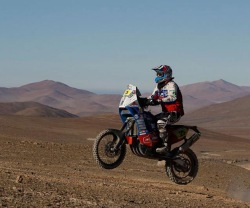 kierowca motocykla skok Dakar 2011