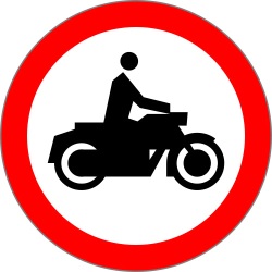 zakaz wjazdu motocyklem