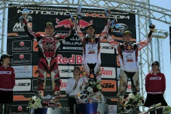 MX2 podium GP Katalonii