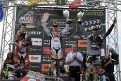 MX2 podium Mistrzostwa Swiata Szwecja