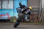 Stunt rider Rafal Psierbek