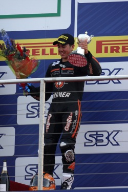 Gino Rea podium donington park