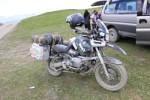Motocykl BMW podczas wyprawy