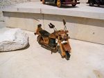 drewniany model motocykla
