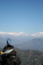 widok na gory Nepal
