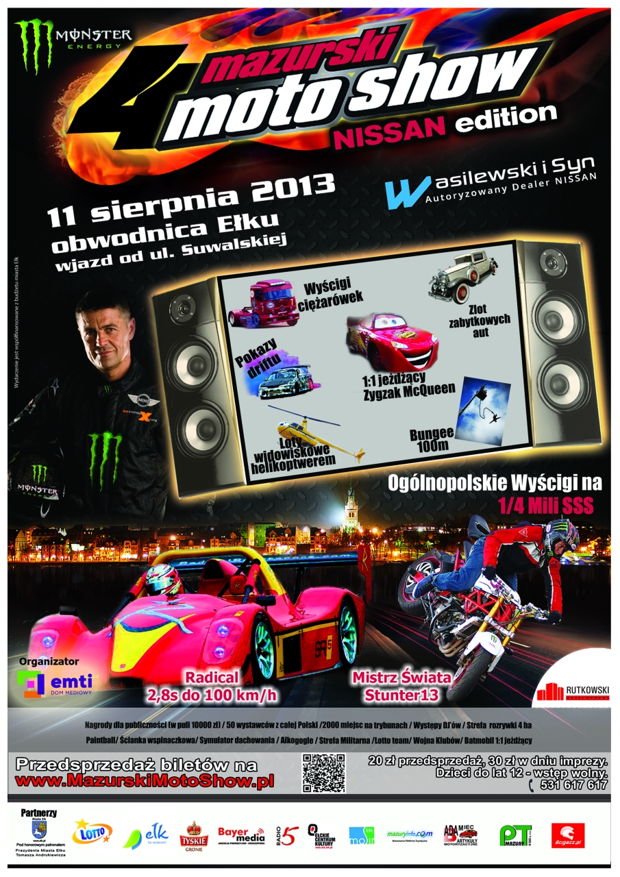 plakat mazurskiego moto show 2013 z