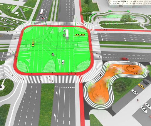 Zielone skrzyzowanie z