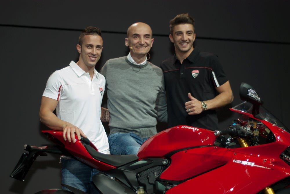 Konferencja prasowa Ducati EICMA 2014 Domenicali Dovizioso Iannone