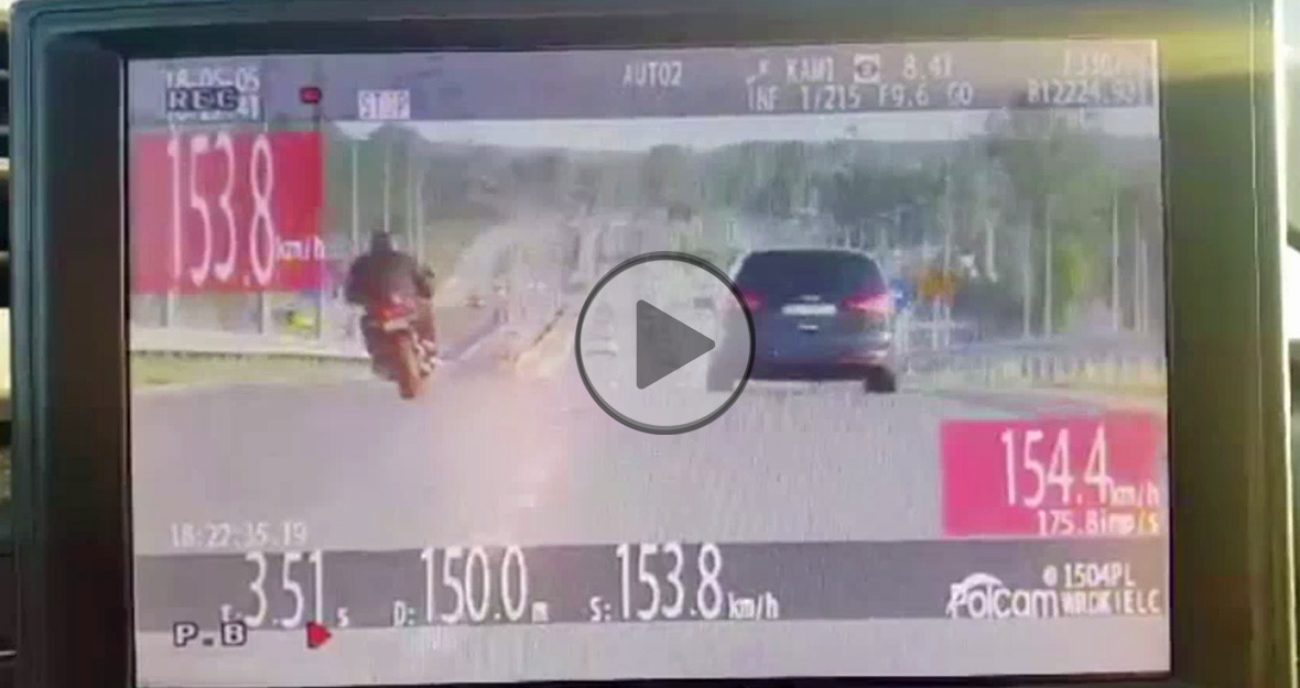 nagranie z wideorejestratora z