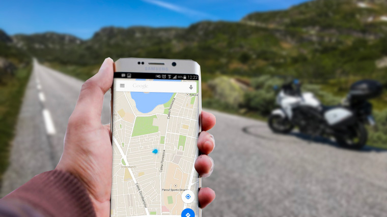 Mapy Google dla motocyklisty z
