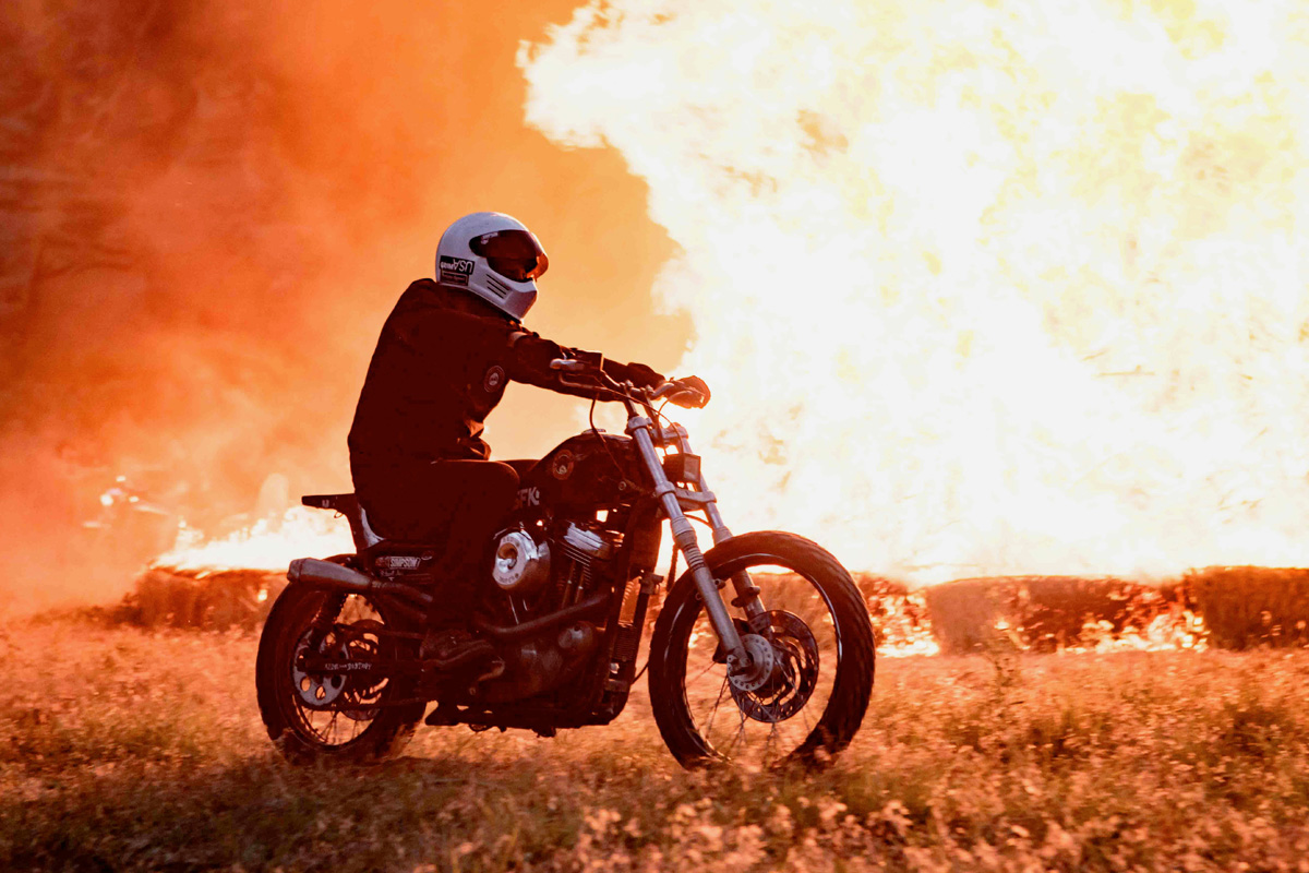 Motocykl ogien z