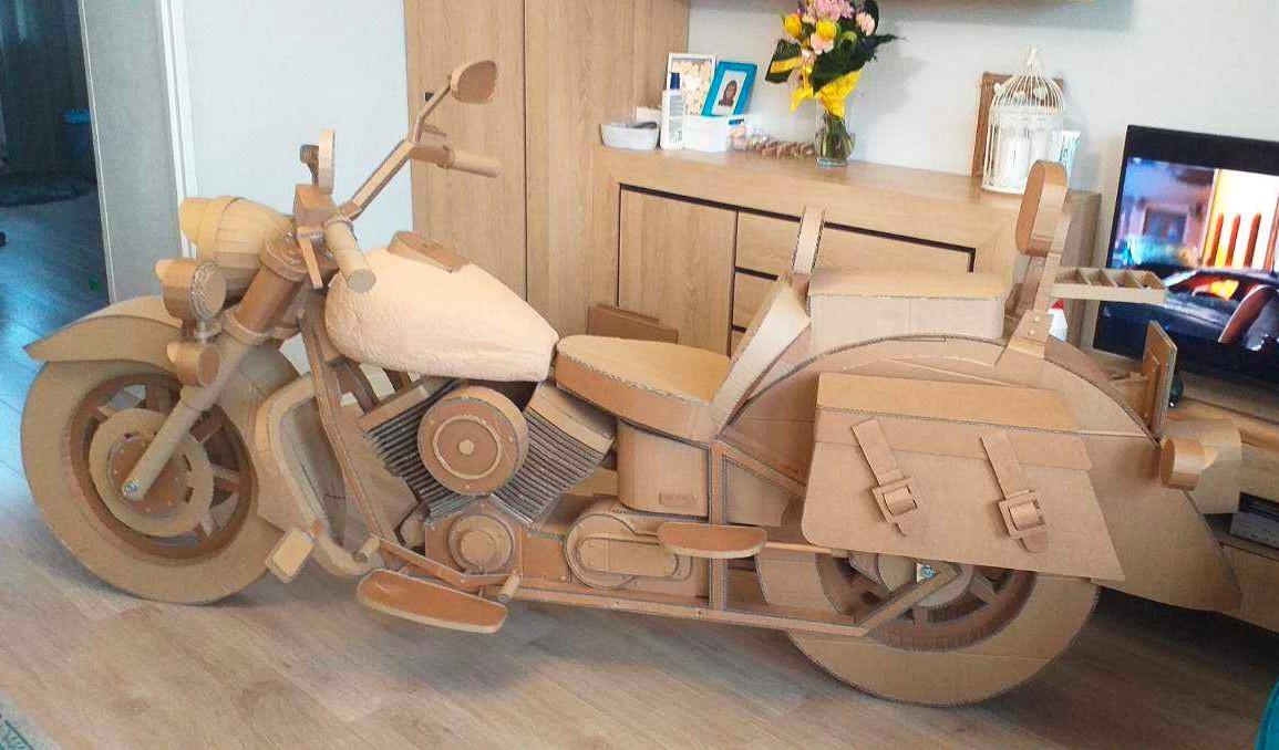 motocykle z papieru z gliny i drewniane w polsce
