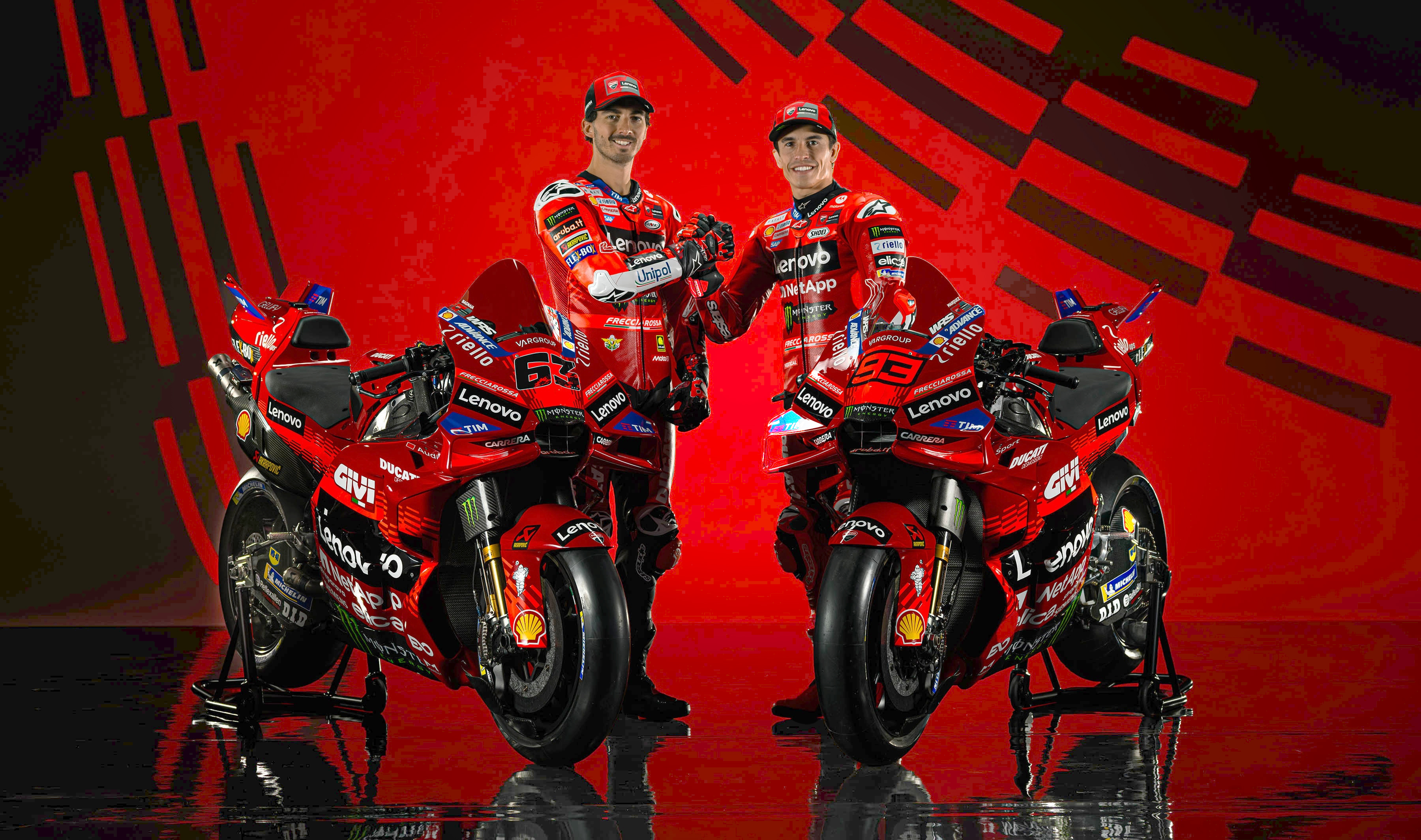 Marc Marquez i Pecco Bagnaia Ducati Team MotoGP 2025 z