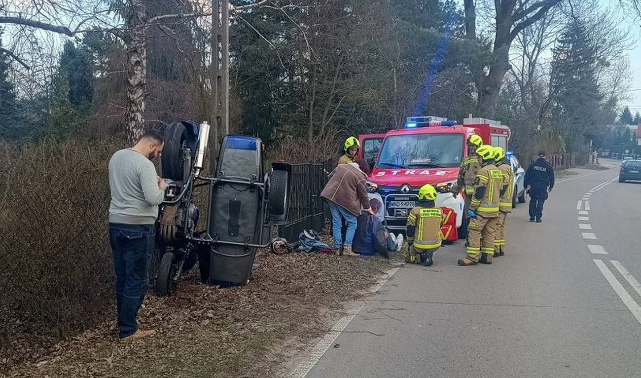 motocykl z wozkiem wypadek 3 z