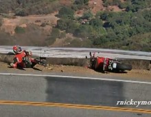 Wypadek zmodyfikowanym Ducati na Mullholland Drive