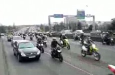 Strajk motocyklistow we Francji