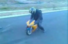 Burnout - pocket bike prosto w twarz