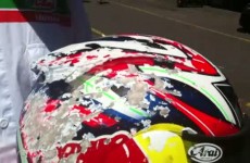 Kask po wypadku przy 200 kmh - Jonathan Rea i Arai RX-7 GP