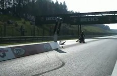 V-Rod drag bike - wypadek na starcie cwierc mili