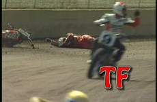 Wypadek we flat track przy 200 kmh