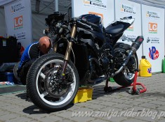 LW Bogdanka motocykl po wypadku paddock