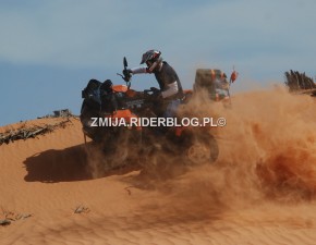 Riding on ATV past Sahara