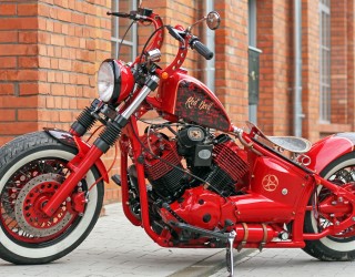 Yamaha Drag Star 1100 custom Red Devil 666 z