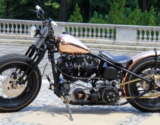 Harley Davidson Knucklehead custom lewy profil z