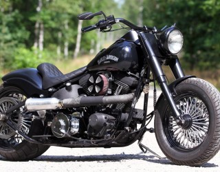 Harley Davidson Heritage Softail Classic Custom postoj z