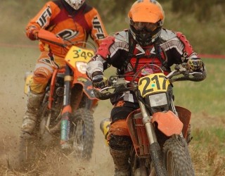 dwaj zawodnicy proba cross brzozow