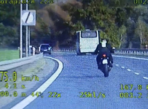 175 km/h i szybki mandat dla motocyklisty