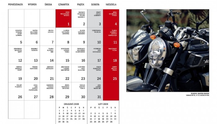 Kalendarz �cigacz.pl 2009 ju� w sprzeda�y